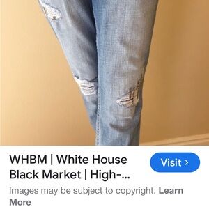 White House Black Market High-Rise Light Blue Jeans